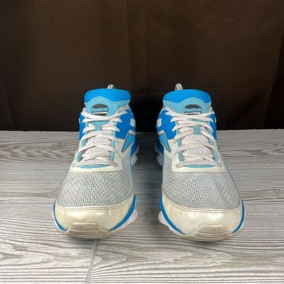 Reebok Runtone White Blue Running Shoe Athletic Sneaker Womens 8.5 - Picture 2 of 8